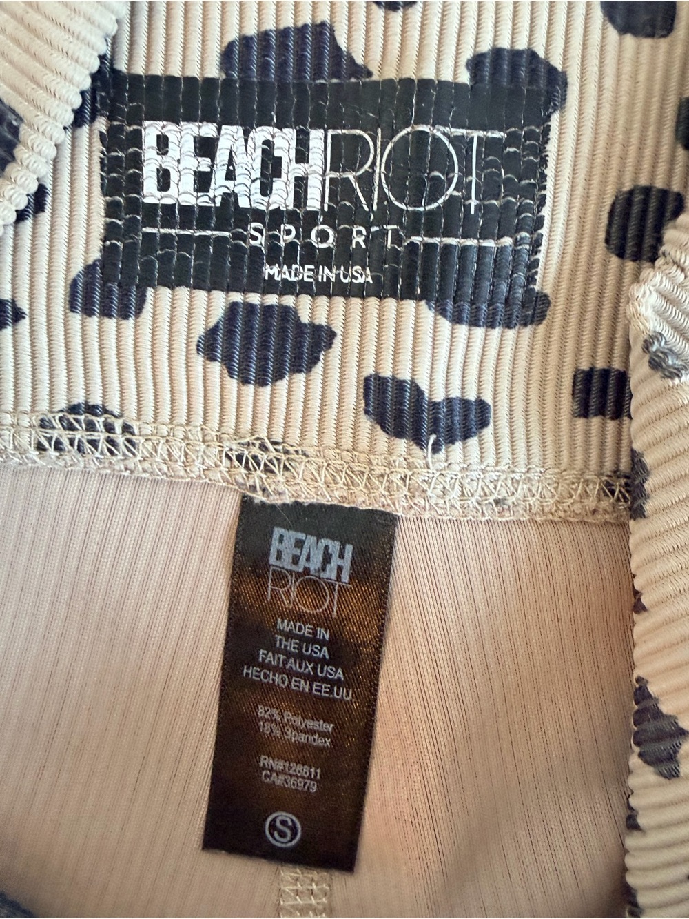 PAIR Beach Riot Ribbed Animal Print Bike Shorts - Picture 4 of 8